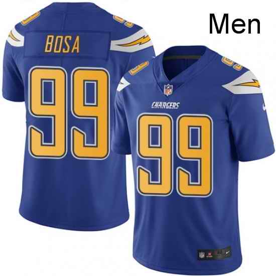 Men Nike Los Angeles Chargers 99 Joey Bosa Limited Electric Blue Rush Vapor Untouchable NFL Jersey